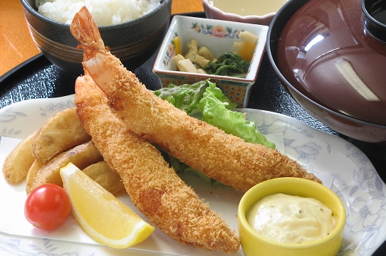 ジャンボ海老フライ定食